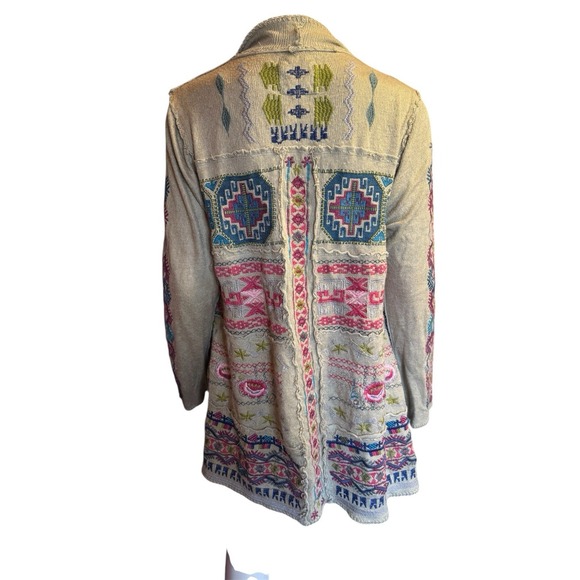 Johnny Was Biya Cardigan Size Small Womens Embroidered Floral Boho - Picture 2 of 8